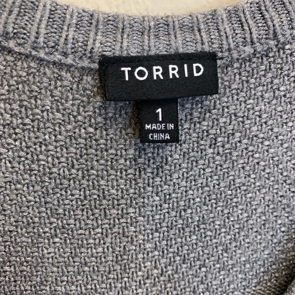 Torrid Grey Long Sleeve Sweater Dress Plus Size 1X - Picture 6 of 7